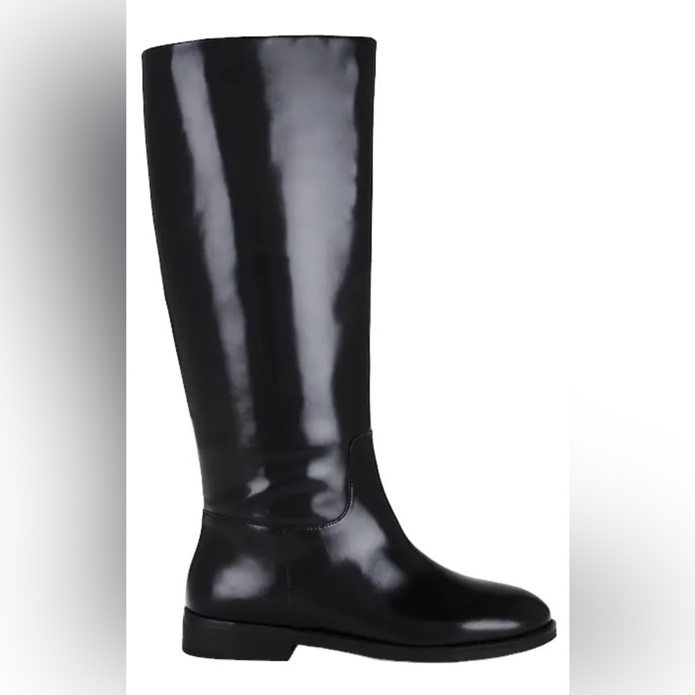 Tony Bianco Glossy Black Over the Knee Boots